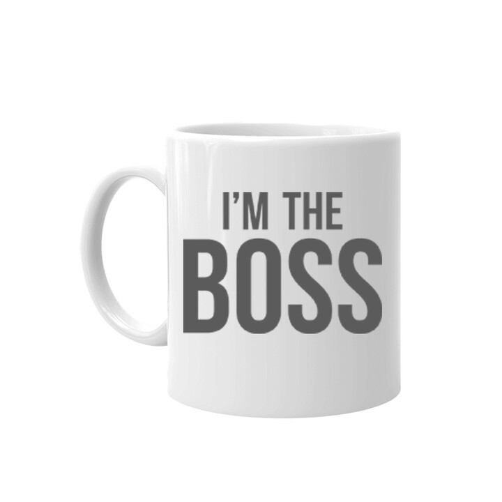 Hrnky I'm the boss - I'm the real boss - Keramický hrnek s potiskem
