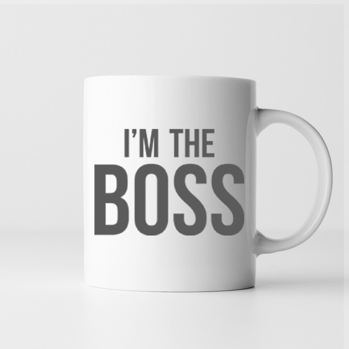 Hrnky I'm the boss - I'm the real boss - Keramický hrnek s potiskem