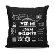 Věř mi, jsem inženýr - černý polštář s potiskem
