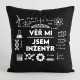 Věř mi, jsem inženýr - černý polštář s potiskem