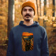 Kočka výkřik – inspirovaná Van Goghem - pánská mikina s potiskem