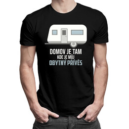Domov je tam, kde je můj obytný přívěs - pánské tričko s potiskem
