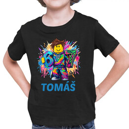 Six seven - 67 - jméno - inspirováno Robloxem - dětské tričko s potiskem - personalizovaný produkt