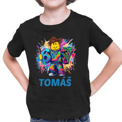 Six seven - 67 - jméno - inspirováno Robloxem - dětské tričko s potiskem - personalizovaný produkt