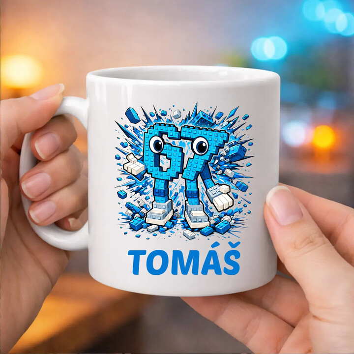Six seven - 67 - jméno - hrnek s potiskem - personalizovaný produkt