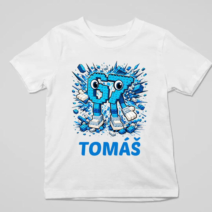 Six seven - 67 - jméno - dětské tričko s potiskem - personalizovaný produkt