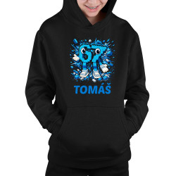 Six seven - 67 - jméno - dětská mikina s kapucí - personalizovaný produkt