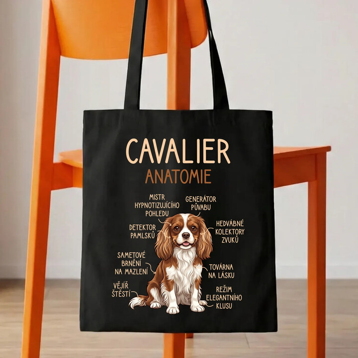 Cavalier - anatomie - taška s potiskem