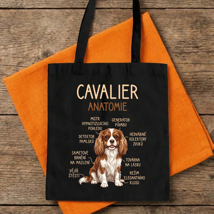 Cavalier - anatomie - taška s potiskem