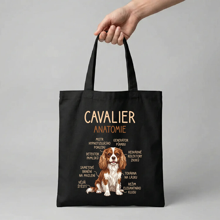 Cavalier - anatomie - taška s potiskem