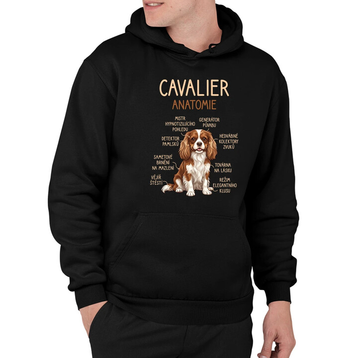 Cavalier - anatomie - pánská mikina s potiskem