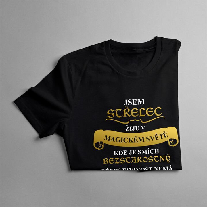 Jsem střelec - Žiju v magickém světě - dámské tričko s potiskem