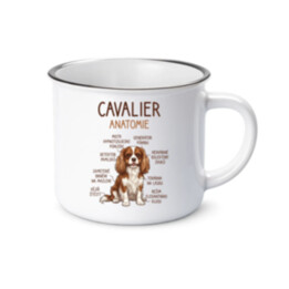 Cavalier – anatomie  - keramický smaltovaný hrneček s potiskem