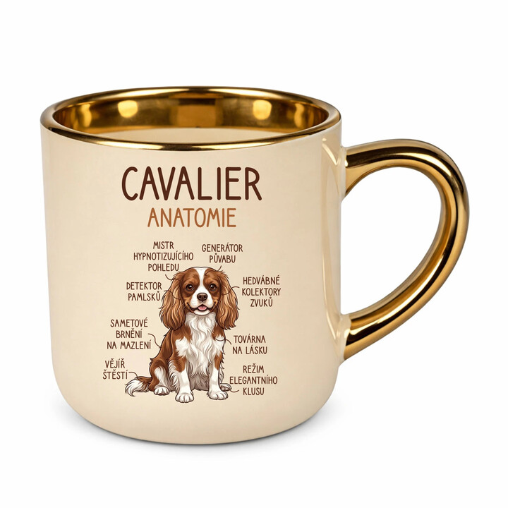 Cavalier - anatomie - Elegantní hrnek na dárek