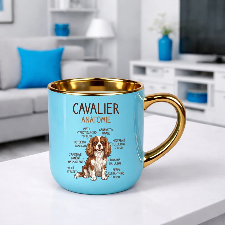 Cavalier - anatomie - Elegantní hrnek na dárek