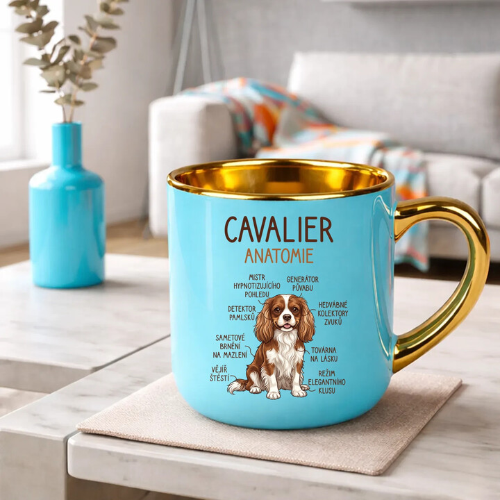 Cavalier - anatomie - Elegantní hrnek na dárek