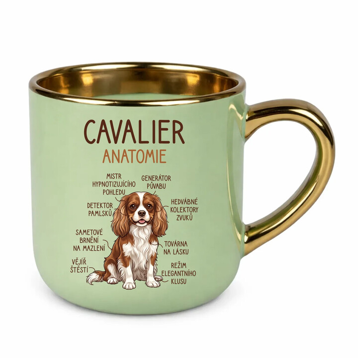 Cavalier - anatomie - Elegantní hrnek na dárek