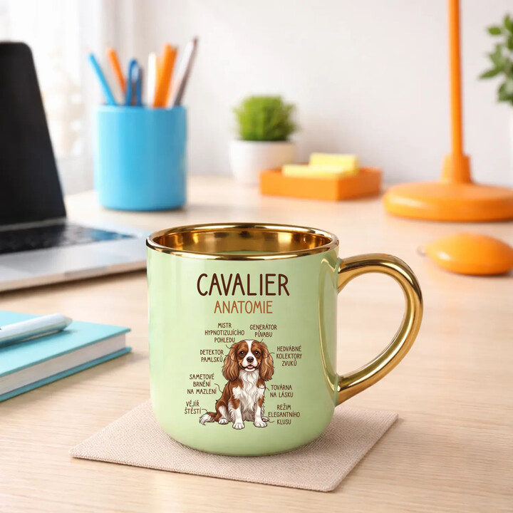 Cavalier - anatomie - Elegantní hrnek na dárek