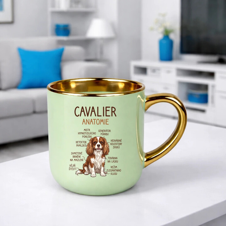 Cavalier - anatomie - Elegantní hrnek na dárek