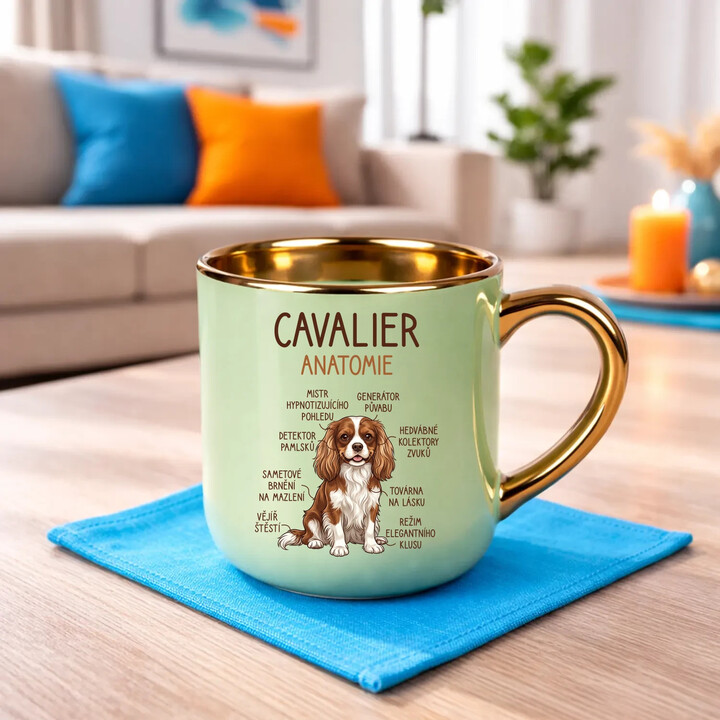 Cavalier - anatomie - Elegantní hrnek na dárek