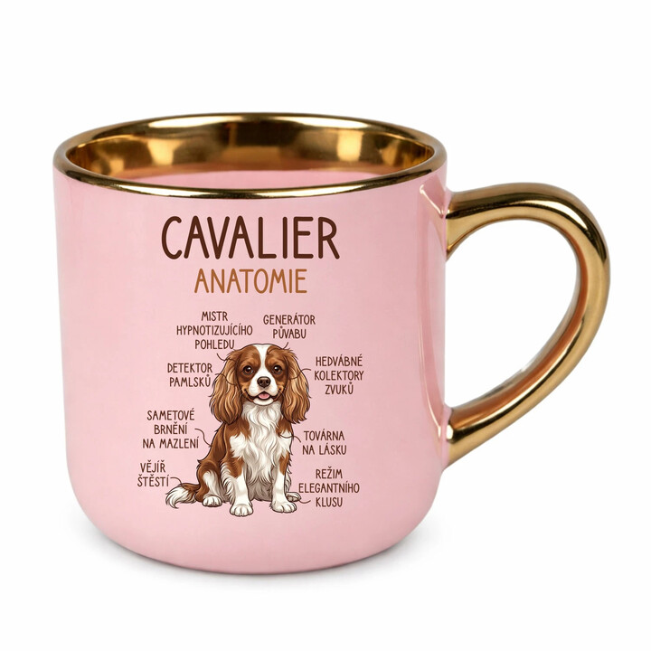 Cavalier - anatomie - Elegantní hrnek na dárek