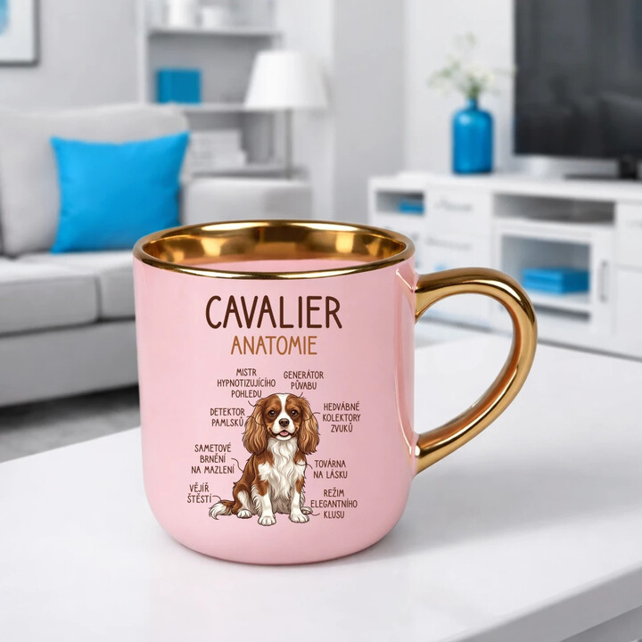 Cavalier - anatomie - Elegantní hrnek na dárek