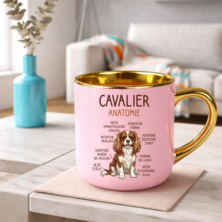 Cavalier - anatomie - Elegantní hrnek na dárek