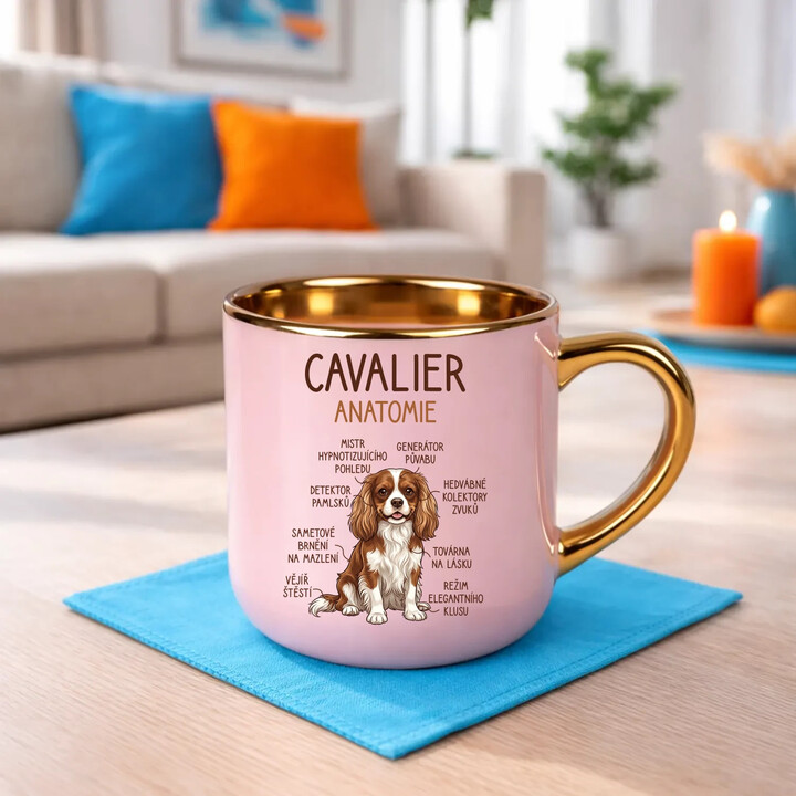 Cavalier - anatomie - Elegantní hrnek na dárek