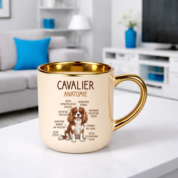 Cavalier - anatomie - Elegantní hrnek na dárek