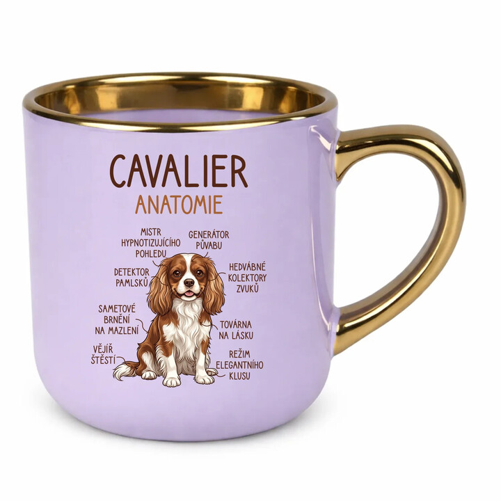 Cavalier - anatomie - Elegantní hrnek na dárek