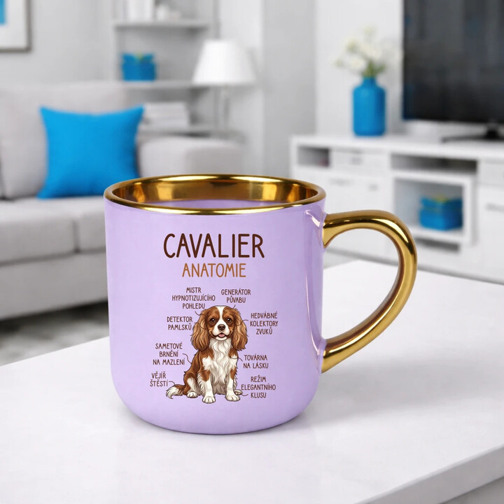Cavalier - anatomie - Elegantní hrnek na dárek