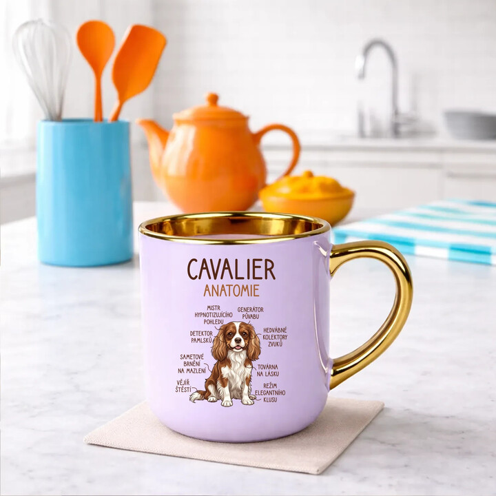 Cavalier - anatomie - Elegantní hrnek na dárek