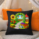Grow a garden - černý polštář s potiskem