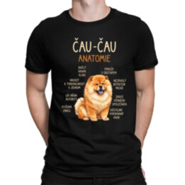 Čau-čau - anatomie - pánské tričko s potiskem