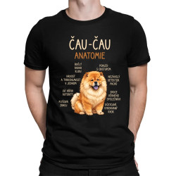 Čau-čau - anatomie - pánské tričko s potiskem