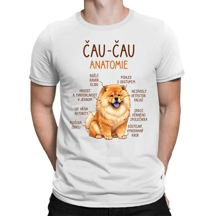 Čau-čau - anatomie - pánské tričko s potiskem