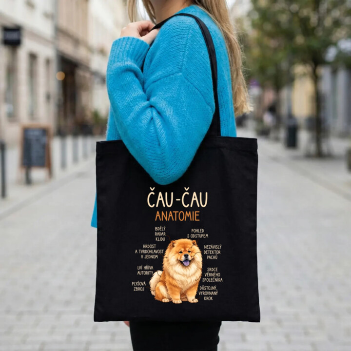 Čau-čau - anatomie - taška s potiskem