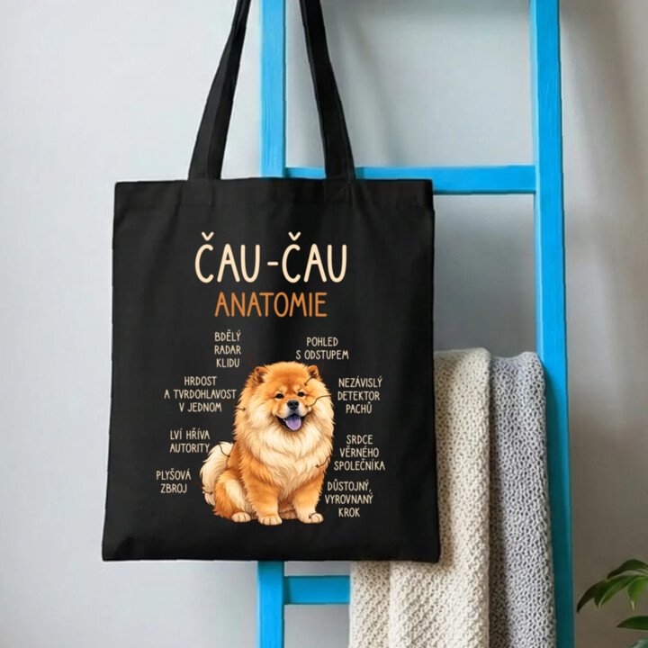 Čau-čau - anatomie - taška s potiskem