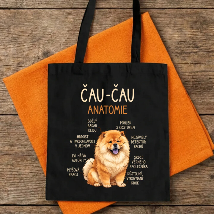 Čau-čau - anatomie - taška s potiskem