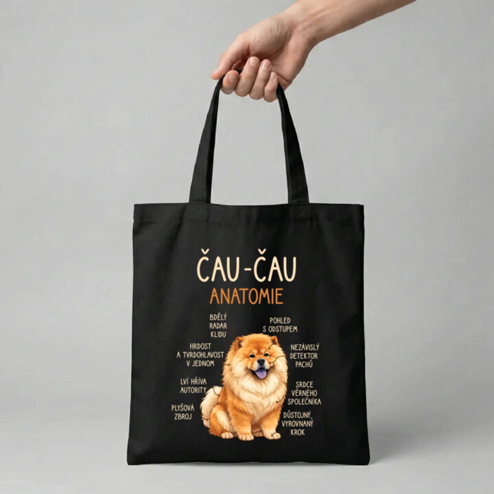 Čau-čau - anatomie - taška s potiskem