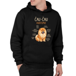 Čau-čau - anatomie - pánská mikina s potiskem