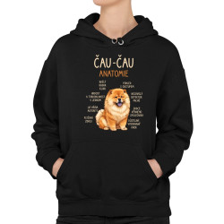 Čau-čau - anatomie - dámská mikina s potiskem