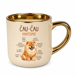 Čau-čau - anatomie – Elegantní hrnek na dárek