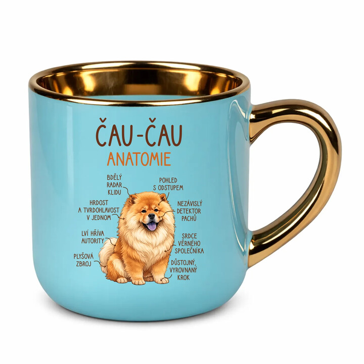 Čau-čau - anatomie - Elegantní hrnek na dárek