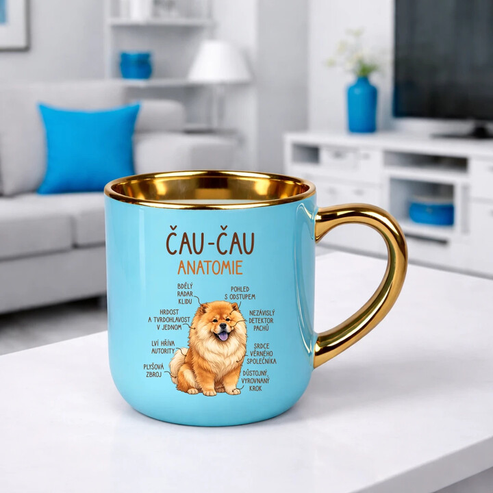 Čau-čau - anatomie - Elegantní hrnek na dárek