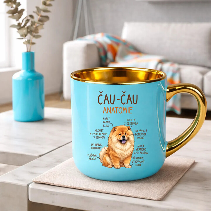 Čau-čau - anatomie - Elegantní hrnek na dárek