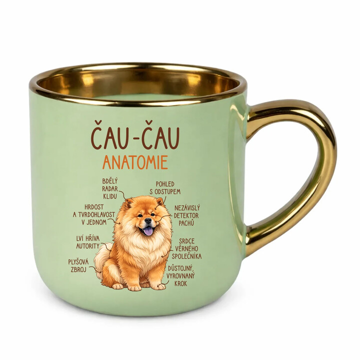 Čau-čau - anatomie - Elegantní hrnek na dárek