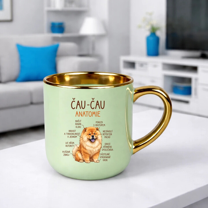 Čau-čau - anatomie - Elegantní hrnek na dárek