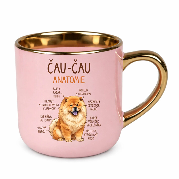 Čau-čau - anatomie - Elegantní hrnek na dárek