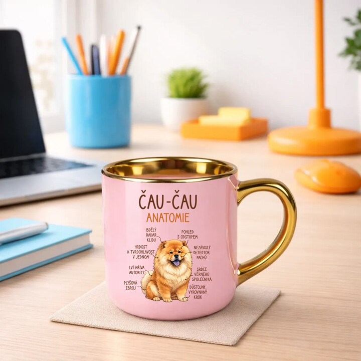 Čau-čau - anatomie - Elegantní hrnek na dárek